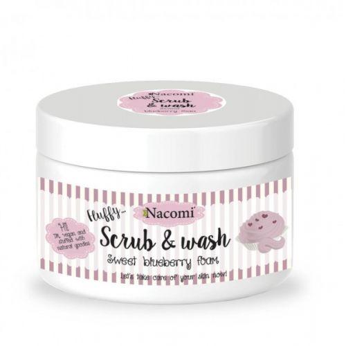 NACOMI fluffy scrub & wash -sweet blueberry foam 180 ml