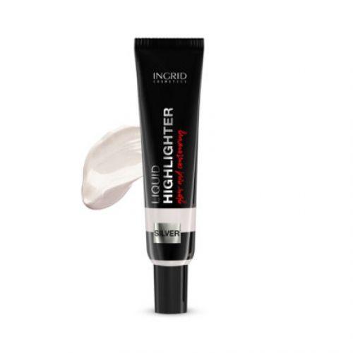 INGRID - Liquid highlighter for face and body INGRID (silver) with hyaluronic acid 20 ml