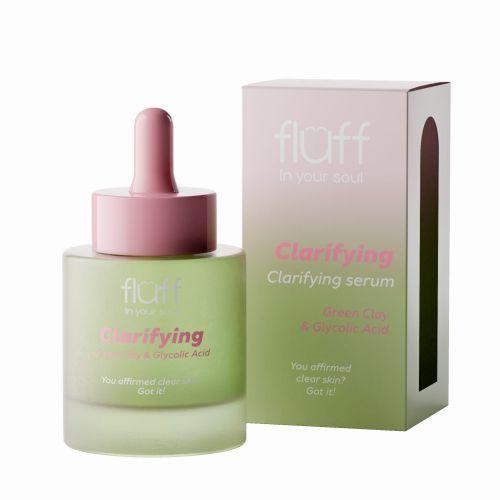 fluff -clarifying serum  Cleansing Serum with Green Clay and Glycolic Acid 30 ml