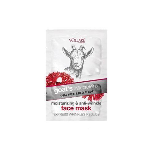 VOLLARE-ANTI-WRINKLE FACE MASK WITH GOATS MILK PROTEINS  2x5ml